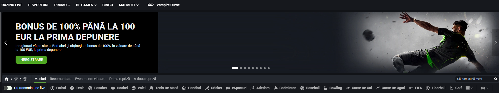 Betlabel bonus fără depunere